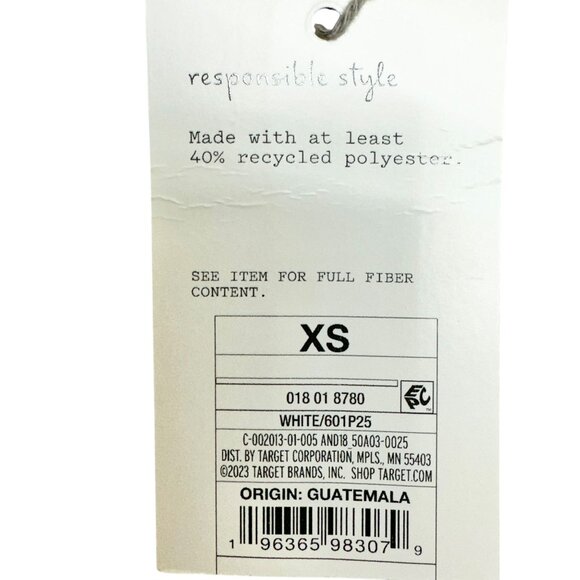 A New Day Top Womens XS White V-Neck Short Sleeve Front Twist Detail - Picture 6 of 9